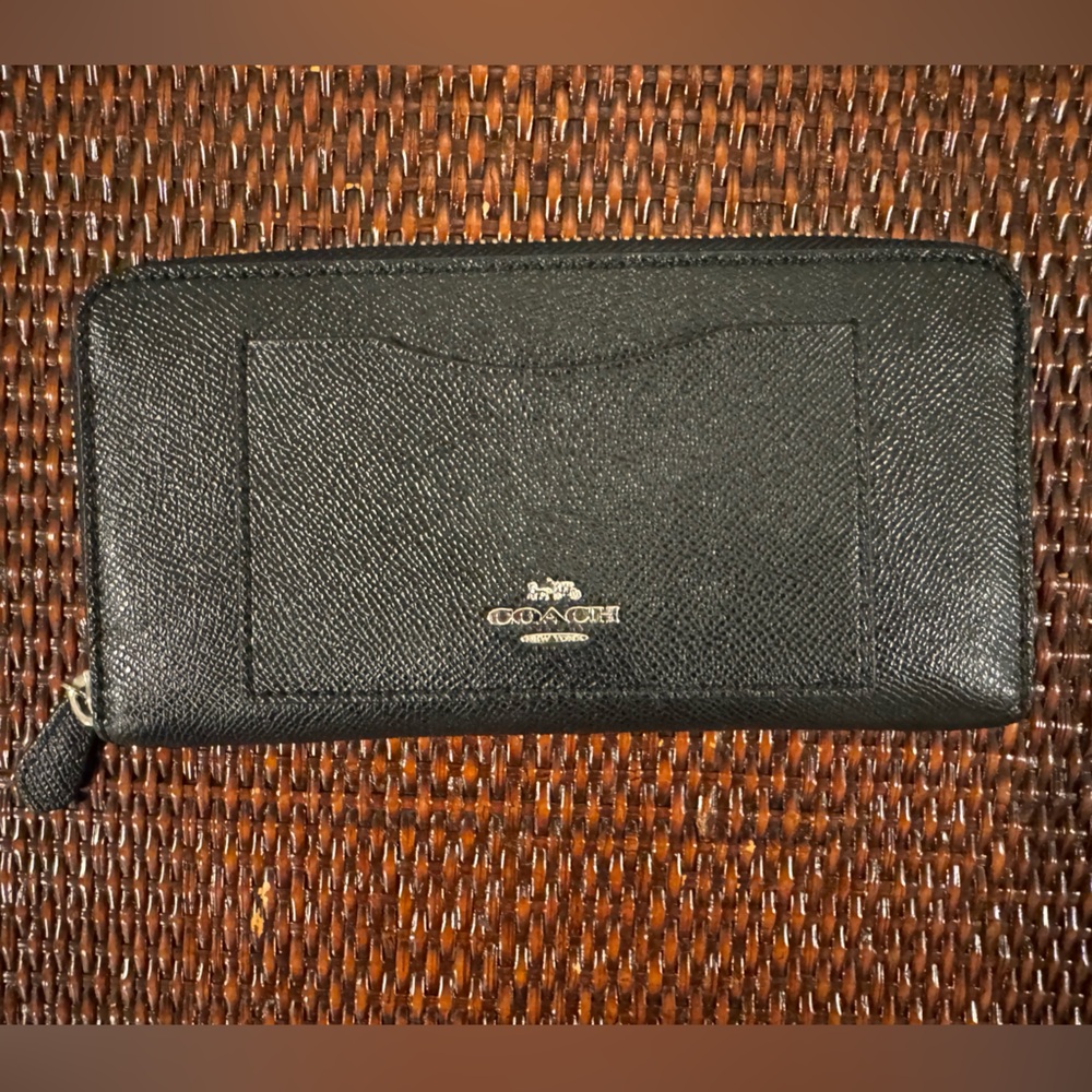 Coach Black Textured Men's Card Holder